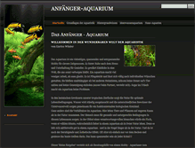 Tablet Screenshot of anfaenger-aquarium.de